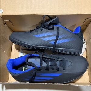 Adidas X Speedflow Indoor Cleats- Black and Blue